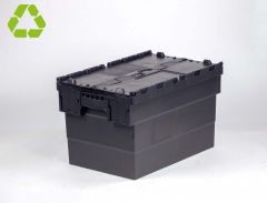 E-line Distribox distributiebak, bakdeel zwart, dekselhelften zwart 63 ltr