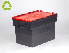 E-line Distribox distributiebak, bakdeel zwart, dekselhelften rood 72 ltr