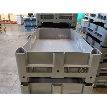 Lekbak 150 L, 1200x800x355 mm op 2 sleden grijs