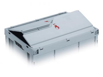 Scharnierdekselhelft, 400x150mm, voor vouwbak type 34-43, lichtgrijs