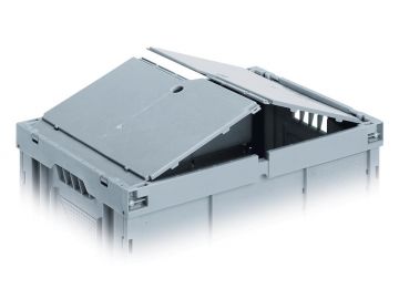 Scharnierdekselhelft, 300x200mm, voor vouwbak type 34-43, lichtgrijs