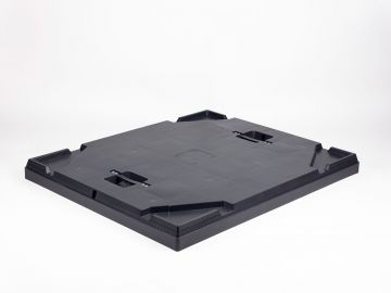 Oplegdeksel 1205x1006 mm, VDA klapbox, zwart