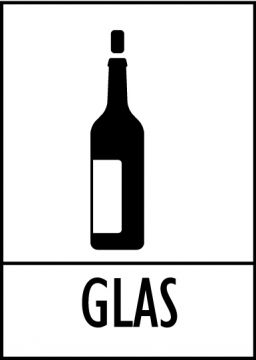 Set stickers voor ecosort, GLAS