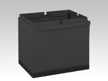 Module 30L zwart met kantelbak zwart, 400x300x350 mm zonder topplaat