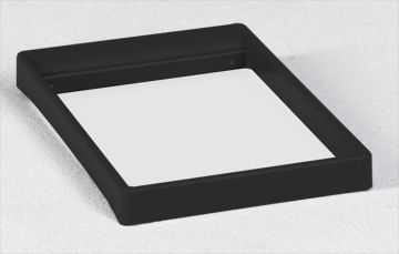 Scharnierende kunststof klem voor afvalzak, 300x200 mm, zwart