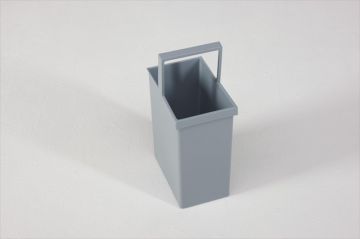 Inzetemmer 300x200x350 mm, voor kunststof afvalscheidingsbak, grijs