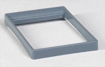 Scharnierende kunststof klem voor afvalzak, 300x200 mm, grijs