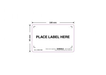 Zelfklevende labeldrager, 100x65 mm, 100 stuks per verpakking