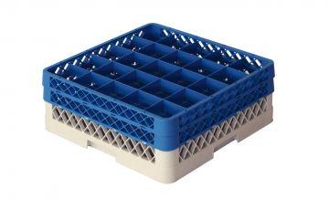 Vaatwaskorf 500x500x180 mm 25 vaks tbv ø 90 mm voetglazen