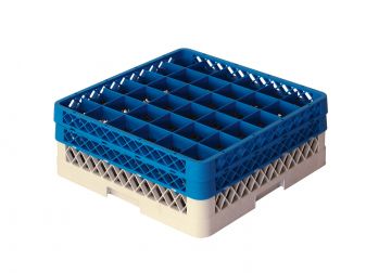 Vaatwaskorf 500x500x180 mm 36 vaks tbv ø 74 mm voetglazen