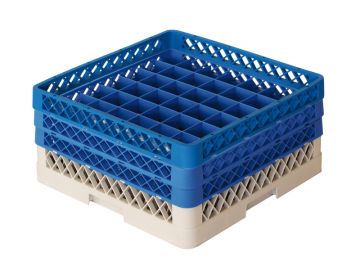 Vaatwaskorf 500x500x220 mm 49 vaks tbv ø 63 mm bekerglazen