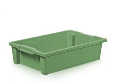 Draaistapelkrat, 25 liter, 600x400x150mm, groen