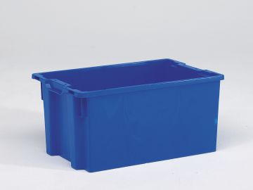 Draaistapel euronorm bak 600x400x270 mm, 50 liter, gesloten, blauw