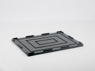 Deksel voor groot volume bak 800x600x30 mm, grijs