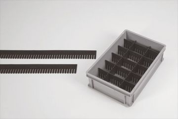 Vakverdelingsstrip 355x100x5 mm zwart ESD veilig