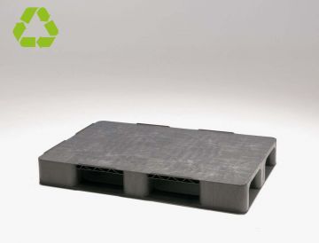 Medium duty pallet 1200x1000x150 donkergrijs gesloten dek