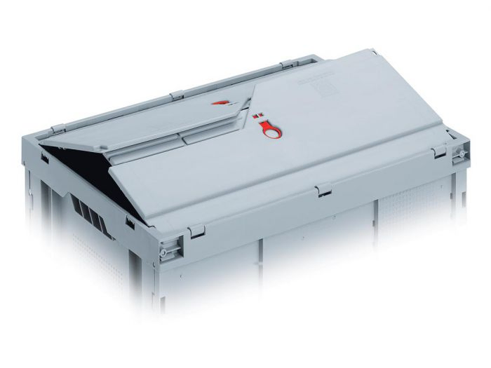 Scharnierdekselhelft, 400x150mm, voor vouwbak type 34-43, lichtgrijs