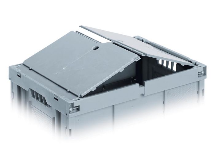 Scharnierdekselhelft, 300x200mm, voor vouwbak type 34-43, lichtgrijs