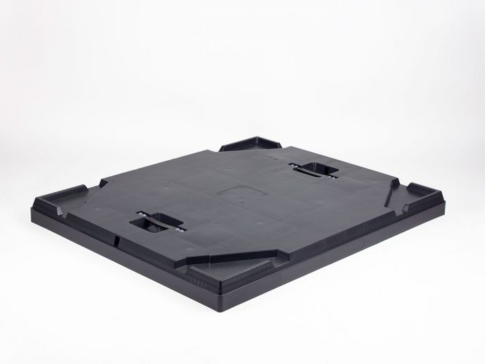 Oplegdeksel 1205x1006 mm, VDA klapbox, zwart