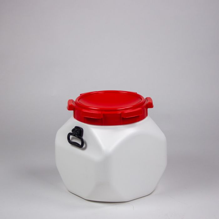 Rechtwandig vat 380x380x399 mm, 40 ltr met 2 handgrepen