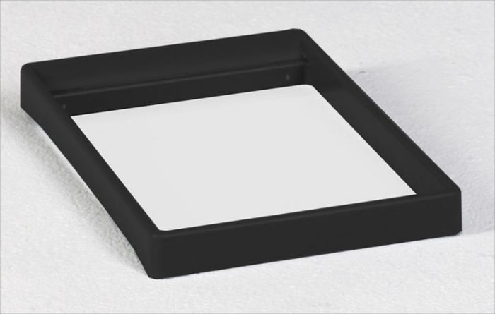 Scharnierende kunststof klem voor afvalzak, 300x200 mm, zwart