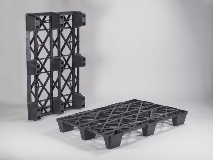 Kunststof export pallet 1200x800x140 mm