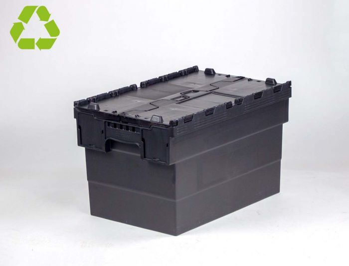 E-line Distribox distributiebak, bakdeel zwart, dekselhelften zwart 63 ltr