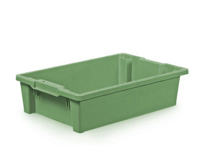 Draaistapelkrat, 25 liter, 600x400x150mm, groen