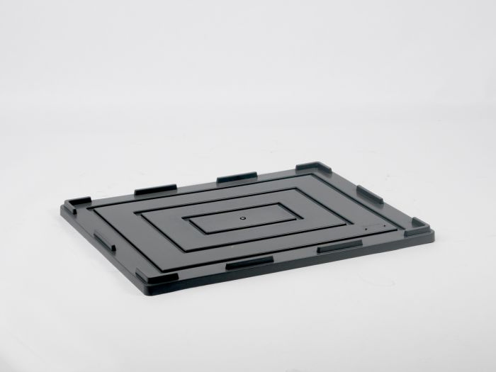 Deksel voor groot volume bak 800x600x30 mm, grijs