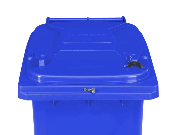 Afvalcontainer 240L, blauw met automatic slot