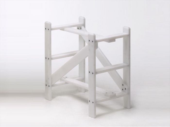 Kunststofframe 600x380x550mm tbv mengbak 100 l. zonder wielen wit