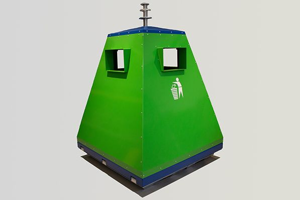 Afvalcontainer evenementen, 2800 liter, 2111x1485x1485 mm