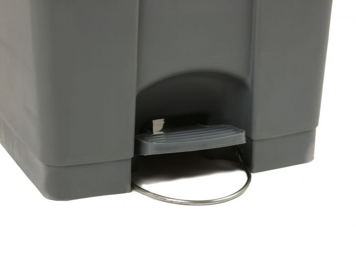 Kunststof afvalbak met pedaal 500x410x820 mm, 90 l. grijs/groen