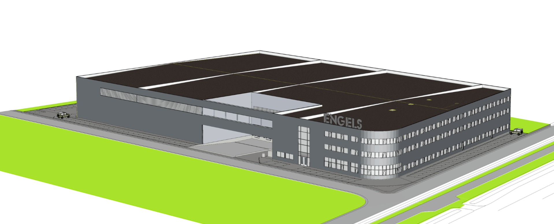 Energieopwekkend bedrijfspand Engels